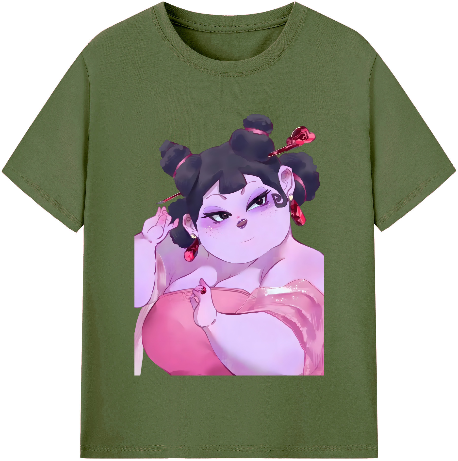 （画像用） Ne Zha 2 ナタ 魔童の大暴れ 綿100％半袖Tシャツ（フロントプリント）